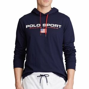 Polo by Ralph Lauren Navy Hoodie with Red Accents